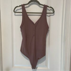 Abercrombie & Fitch Soft Ribbed Top in Dusty purple